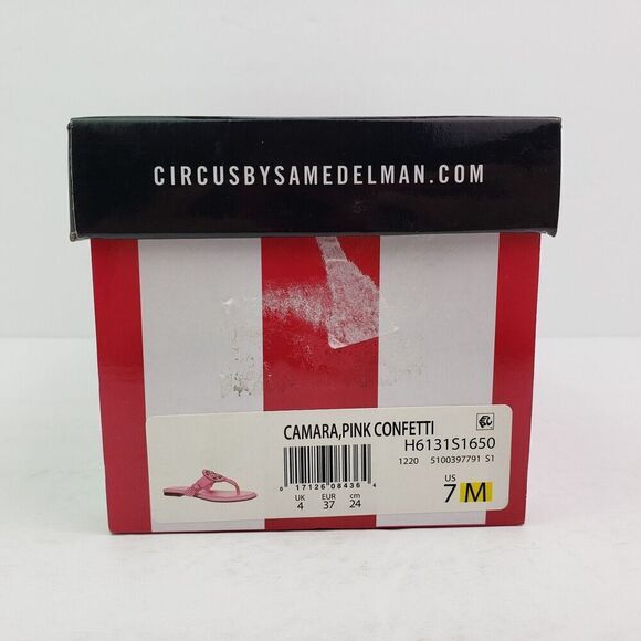 Circus By Sam Edelman Camara Womens Size 7 Pink Confetti Slip On Sandals H6131S1 - Picture 12 of 12